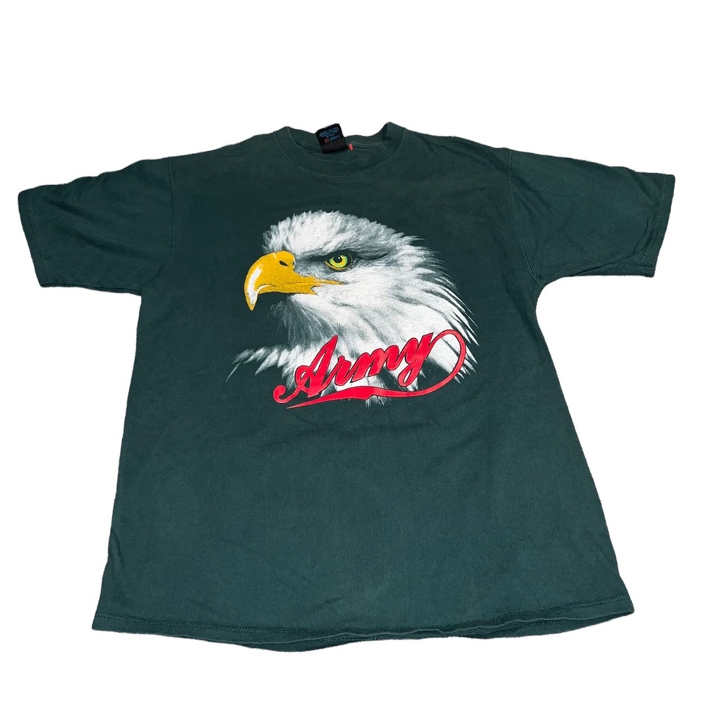 Vintage 90s Green Eagle Army Shirt Military